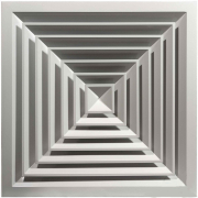 Решетка потолочная (Диффузор потолочный квадратный 4АПР 450*450 с клапаном расхода воздуха) - Техно плюс