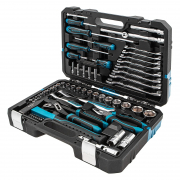 Набор инструментов, 1/4", 1/2", CrV, 120 зубьев, 76 предметов// Gross - Техно плюс