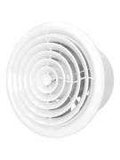 FLOW 5 C BB, Вентилятор осевой с обратн. клапаном, круглой решеткой, двигателем на ш/подшип D 125 - Техно плюс