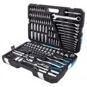 Набор инструментов, 1/2", 3/8", 1/4", CrV, 120 зубьев, 216 предметов// Gross - Техно плюс